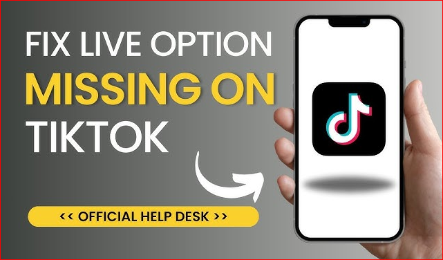 fix live option missing on tiktok